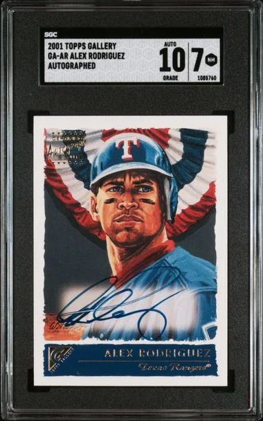 2001 Topps Alex Rodriguez Gallery Autographs #GA-AR card image