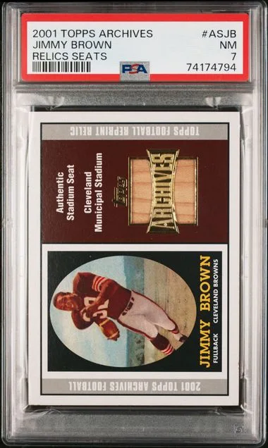 2001 Topps Archives Jimmy Brown Relics Seats #AS-JB card image