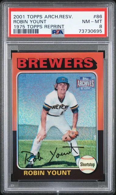 2001 Topps Archives Robin Yount Reserve 1975 Topps Reprint #86 card image