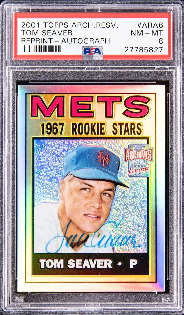 2001 Topps Archives Tom Seaver Reserve Reprint Autograph #ARA6 card image