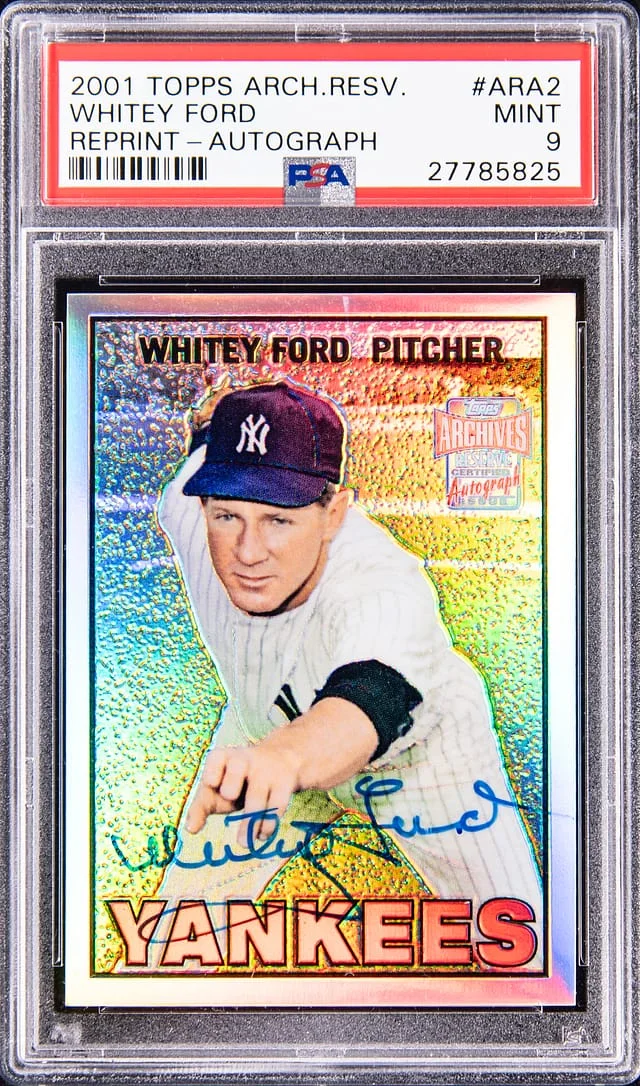 2001 Topps Archives Whitey Ford Reserve Reprint Autograph #AR-A2 card image