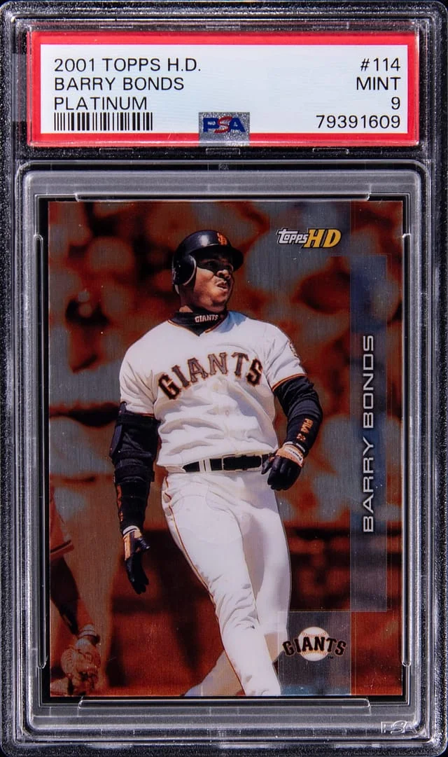 2001 Topps Barry Bonds H.D. Platinum #114 card image
