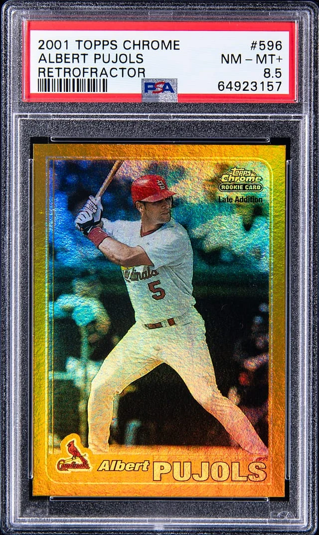 2001 Topps Chrome Albert Pujols RetroFractor #596 card image