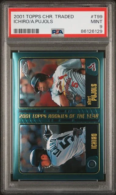 2001 Topps Chrome Albert Pujols/Ichiro Traded #T99 card image