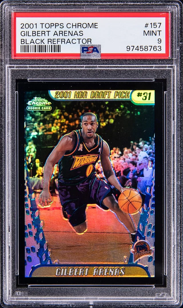 2001 Topps Chrome Black Gilbert Arenas Refractor #157 card image