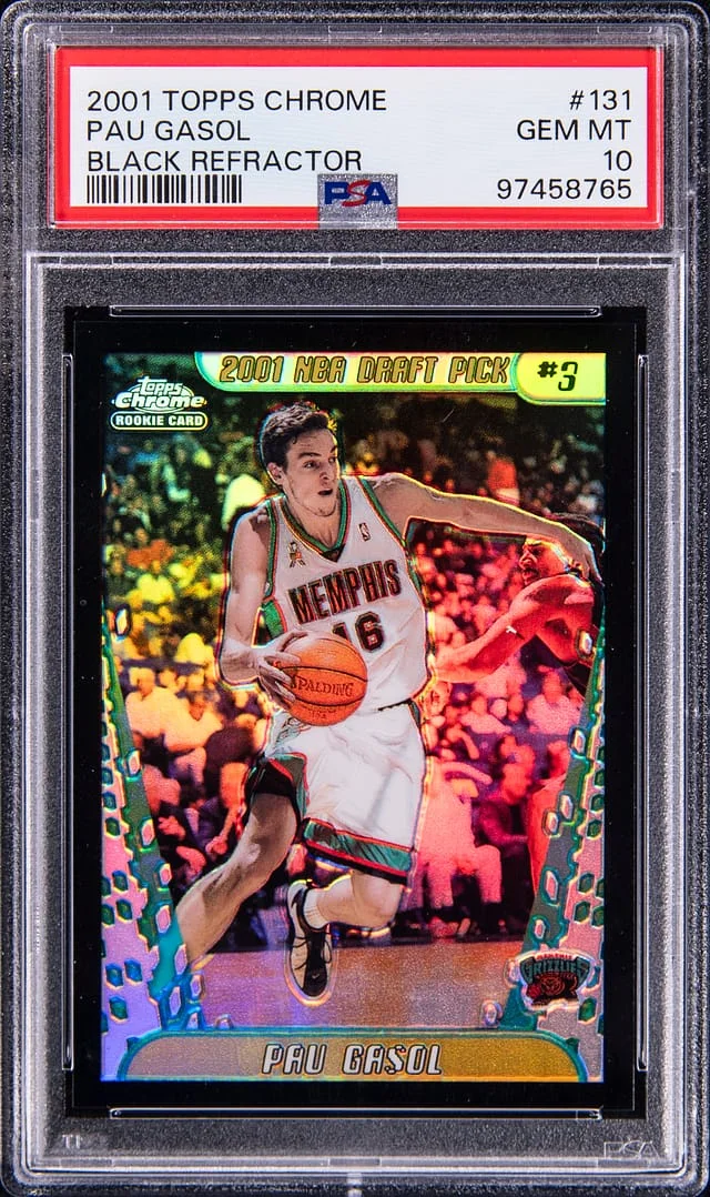 2001 Topps Chrome Black Pau Gasol Refractor #131 card image
