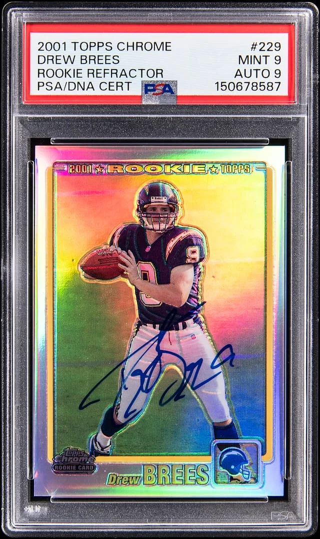 2001 Topps Chrome Drew Brees Refractor #229 card image