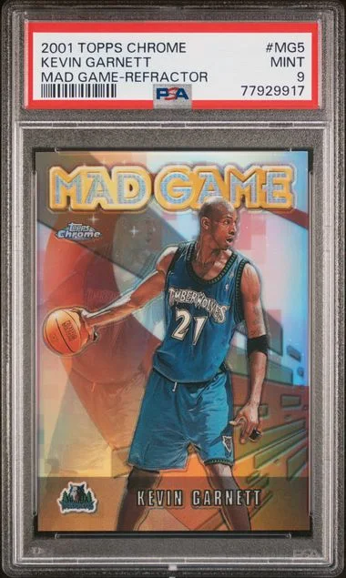 2001 Topps Chrome Kevin Garnett Mad Game Refractor #Mg5 card image
