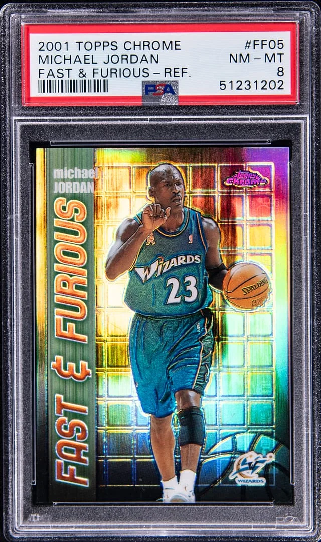 2001 Topps Chrome Michael Jordan Fast & Furious Refractor #FF05 card image