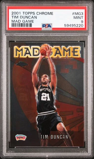 2001 Topps Chrome Tim Duncan Mad Game #Mg3 card image
