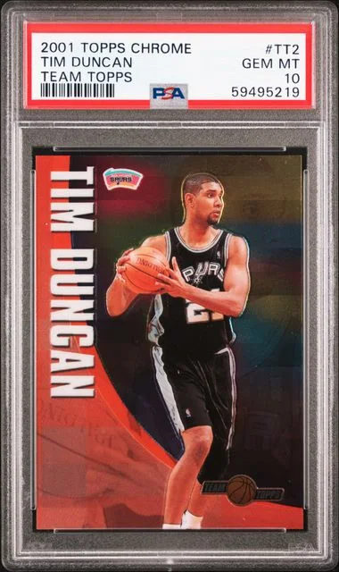 2001 Topps Chrome Tim Duncan Team Topps #Tt2 card image