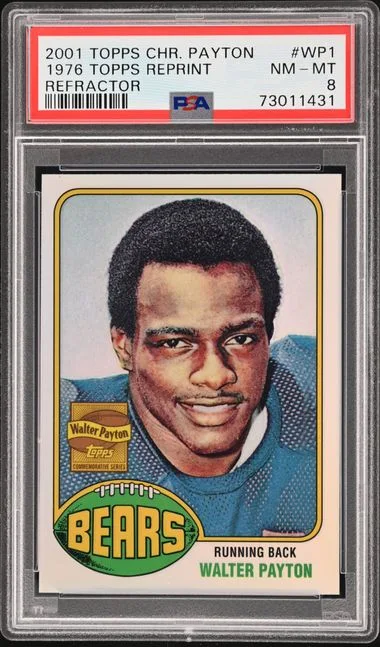 2001 Topps Chrome Walter Payton Payton 1976 Topps Reprint #WP1 card image