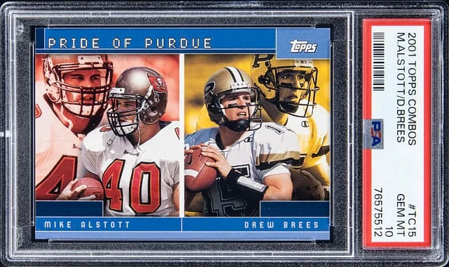 2001 Topps Drew Brees/Mike Alstott Combos #TC15 card image