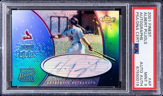 2001 Topps Finest Albert Pujols Autograph #AP card image