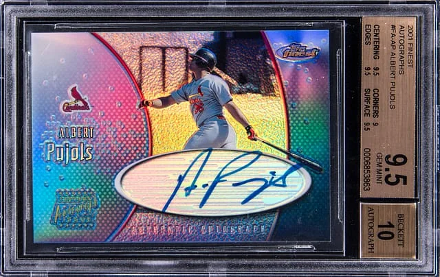 2001 Topps Finest Albert Pujols Autograph #FA-AP card image