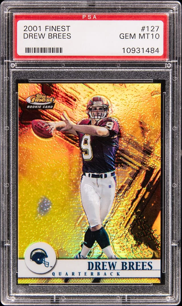 2001 Topps Finest Drew Brees #127 card image