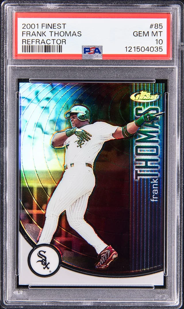 2001 Topps Finest Frank Thomas Refractor #85 card image
