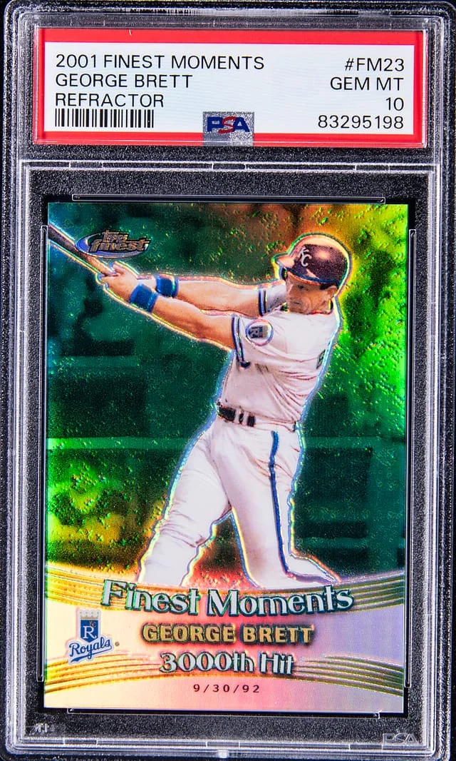 2001 Topps Finest George Brett Moments Refractor #FM23 card image