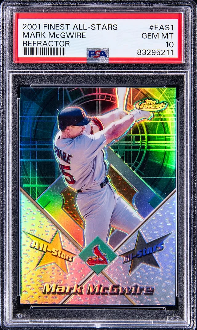 2001 Topps Finest Mark McGwire All-Stars Refractor #FAS1 card image