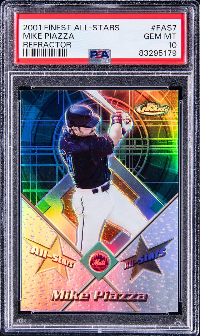 2001 Topps Finest Mike Piazza Refractor #FAS7 card image
