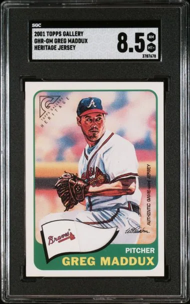 2001 Topps Greg Maddux Game-Used Gallery Heritage Relic Jersey #GHR-GM card image