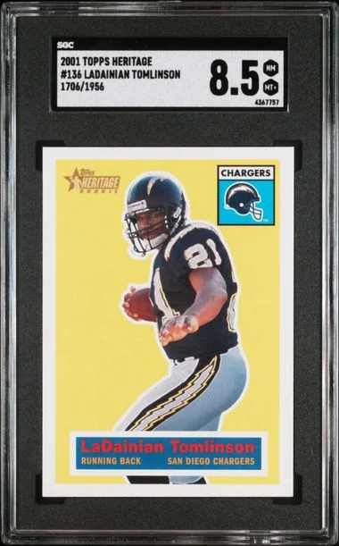 2001 Topps Heritage Ladainian Tomlinson #136 card image