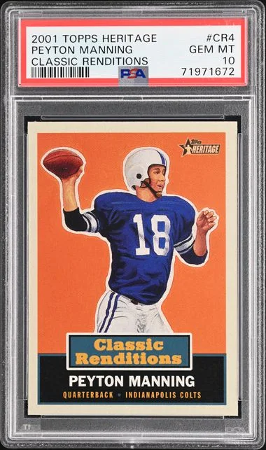 2001 Topps Heritage Peyton Manning Classic Renditions #CR4 card image