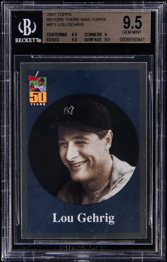 2001 Topps Lou Gehrig Before There Was Topps #BT1 card image