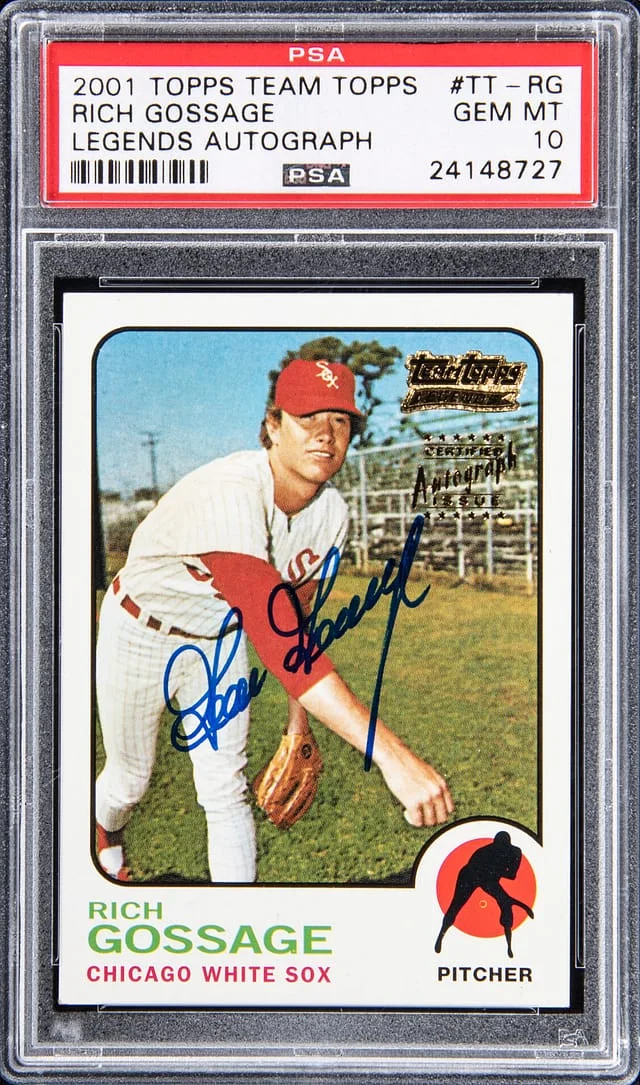 2001 Topps Rich Gossage Team Topps Legend Autograph #174 card image