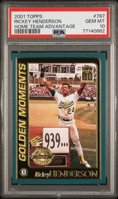 2001 Topps Rickey Henderson Home Team Advantage #787 card image