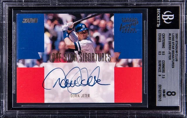 2001 Topps Stadium Club Derek Jeter Lone Star Signatures #LS2 card image