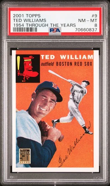 2001 Topps Ted Williams 1954 Through The Years #9 card image