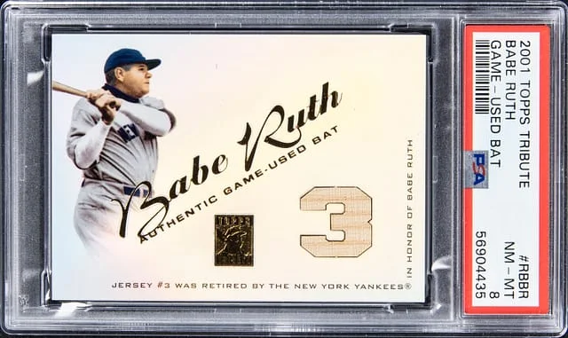 2001 Topps Tribute Babe Ruth Game-Used Bat #RB-BR card image
