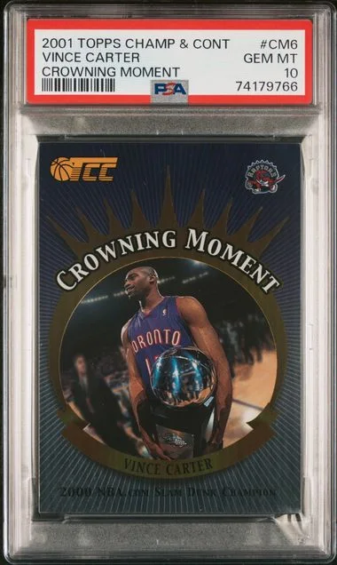 2001 Topps Vince Carter Champions & Contenders Crowning Moment #CM6 card image
