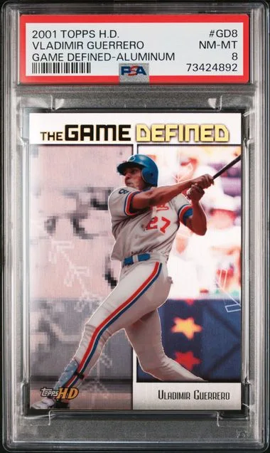 2001 Topps Vladimir Guerrero H.D. Game Defined Aluminum #Gd8 card image