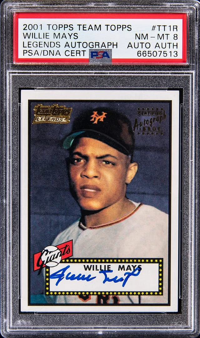 2001 Topps Willie Mays Team Topps Legends Autograph #261 card image
