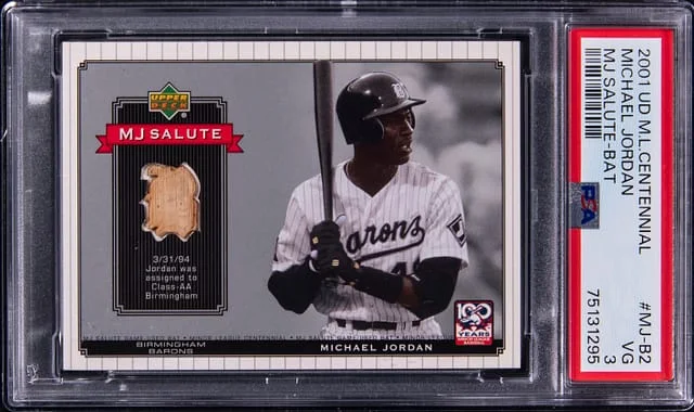2001 UD Major League Centennial MJ Salute Bat Michael Jordan #MJ-B2 card image