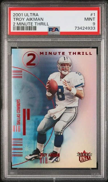2001 Ultra Troy Aikman 2 Minute Thrill #1 card image