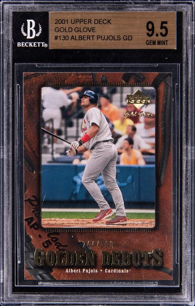 2001 Upper Deck Albert Pujols Gold Glove Golden Debuts #130 card image