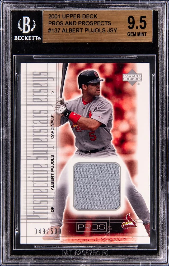 2001 Upper Deck Albert Pujols Pros and Prospects Jersey #137 card image