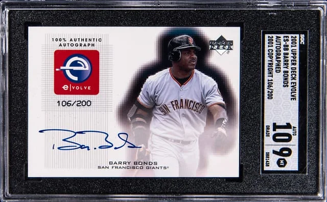 2001 Upper Deck Barry Bonds Evolve Autographs #ES-BB card image