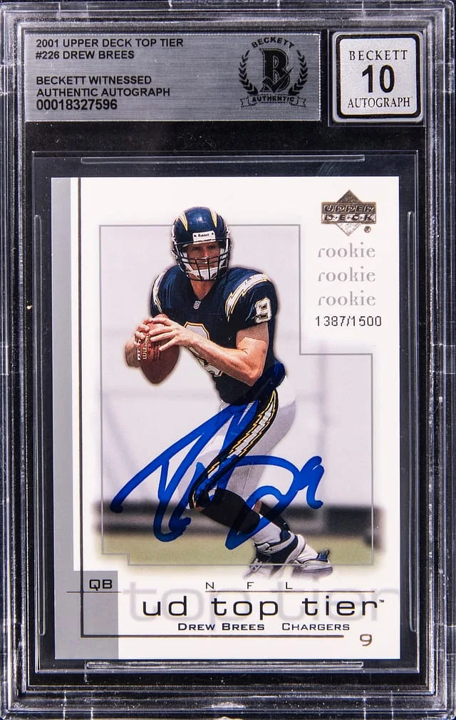 2001 Upper Deck Drew Brees Top Tier #226 card image
