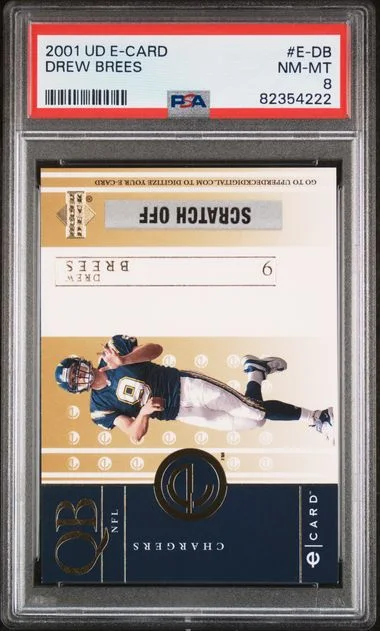 2001 Upper Deck E-Card E-Db Drew Brees #no-number card image