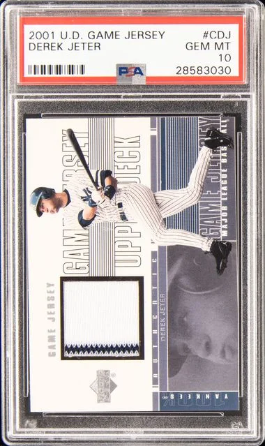 2001 Upper Deck Game Jersey Derek Jeter Game-Used #CDJ card image