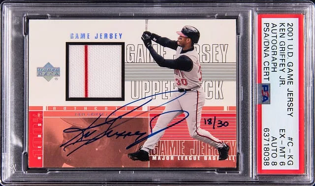 2001 Upper Deck Game Jersey Ken Griffey Jr. Autograph #C-KG card image