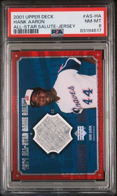 2001 Upper Deck Hank Aaron All-Star Salute Game Jersey All-Star Salute-Jersey #AS-HA card image