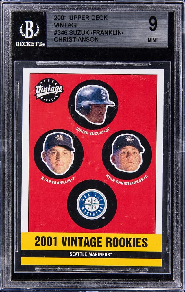 2001 Upper Deck Ichiro Suzuki/Ryan Franklin/Ryan Christianson Vintage #346 card image