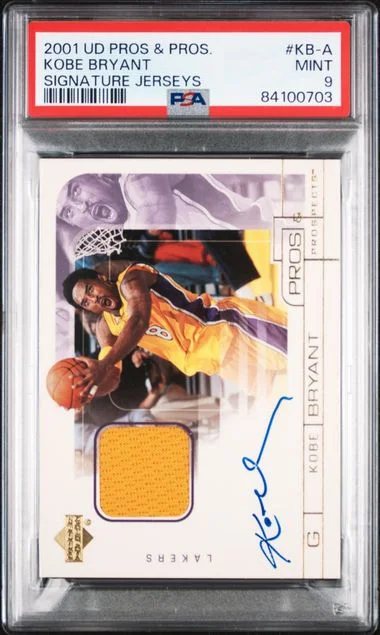 2001 Upper Deck Kobe Bryant Pros & Prospects Signature Jerseys Signature Jerseys #KB-A card image