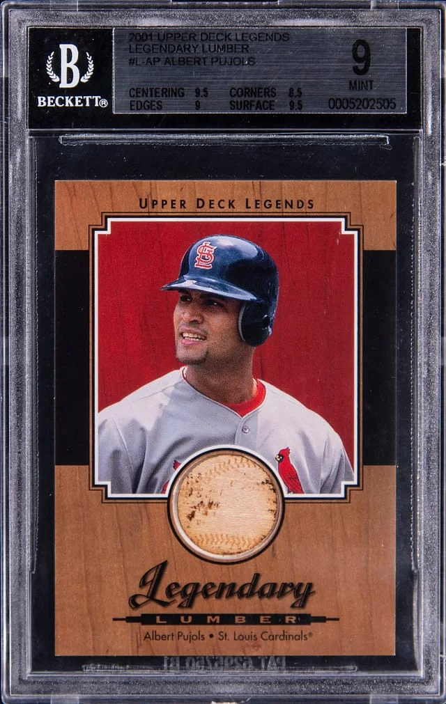2001 Upper Deck Legends Albert Pujols Legendary Lumber #L-AP card image