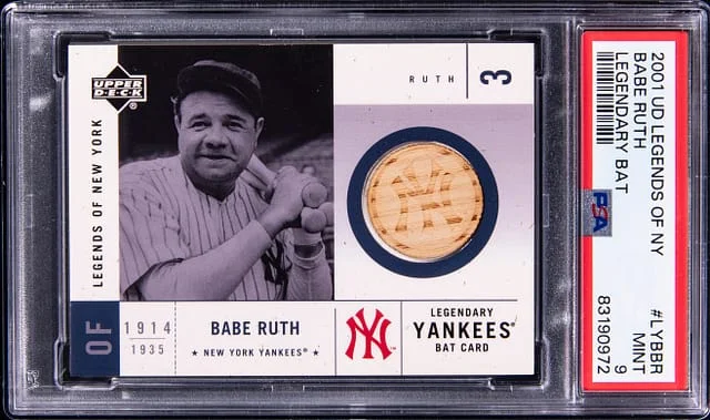 2001 Upper Deck Legends Babe Ruth of New York Legendary Bat #LYB-BR card image